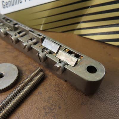 aged Gibson Historic ABR-1 No Wire Tune-O-Matic Bridge Nickel fits Les Paul 335 image 6