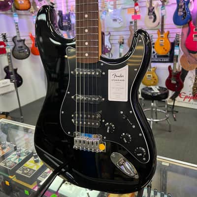 Fender Standard Stratocaster HSS, Laurel Fingerboard, Black Pickguard, Black 2026 image 2