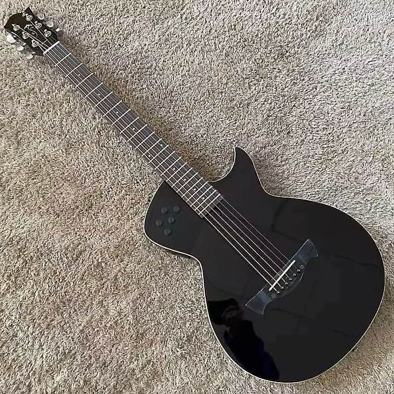 Glossy Black Tagima Classical Guitar Nylon String, Spruce Top Top Mahogany Body with Neck, Rosewood Fingerboard image 1