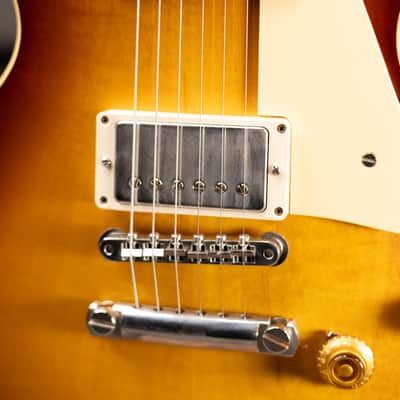 Gibson Custom Shop Les Paul 1958 Historic Collection 70th Anniversary Electric Guitar - Iced Tea Burst with Hardshell Case - Used image 12