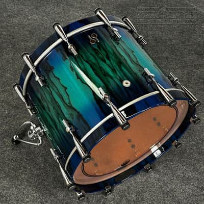 Sonor SQ2 Beech 4pc Drum Set Blue/Green Burst over African Marble Gloss imagen 6