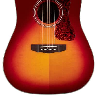 Guild Guild D-140 Cherry Burst Dreadnought Acoustic Cherry Burst image 1