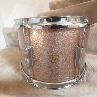 Ludwig Vintage pink champagne sparkle Club Date 8 x 22 inch tom, 1966 - mint! image 8