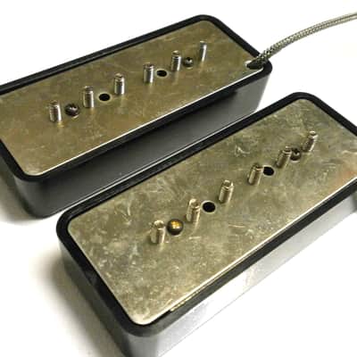 Q pickups SOAP BAR P90 Pickups SET Black 50s Vintage Fits Les Paul SG Epi Gibson Electric Guitar image 4