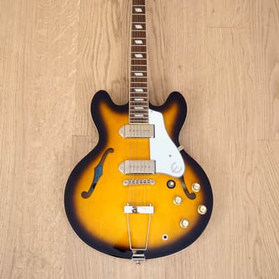 2009 Epiphone Inspired by John Lennon Casino Sunburst w/ Case, Gibson USA P-90s image 2