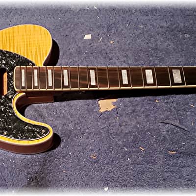 Unbelievable USA bound,Roasted ( 5A +) flame maple neck.Hidden fret tangs.Rounded edges", Made for a Jazzmaster , Tele or Strat  body # PJM-5A -You never felt frets like this. image 11
