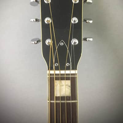 1970s Vintage Aria No. 796 MIJ Natural Acoustic Dreadnought Guitar Rare Matsumoku Pearl Block Inlays image 3