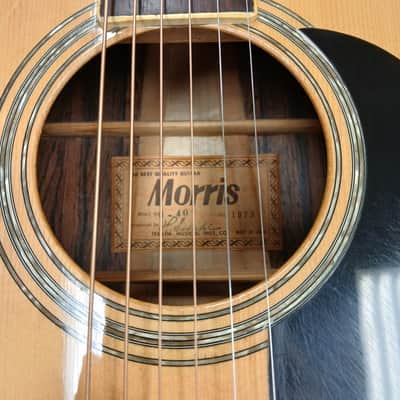 Vintage 1973 Morris W-40 Dreadnought w/ Original Hard Shell Case image 14