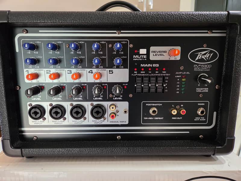 Peavey PV5300 5-Channel Powered Mixer 2010s - Black image 1
