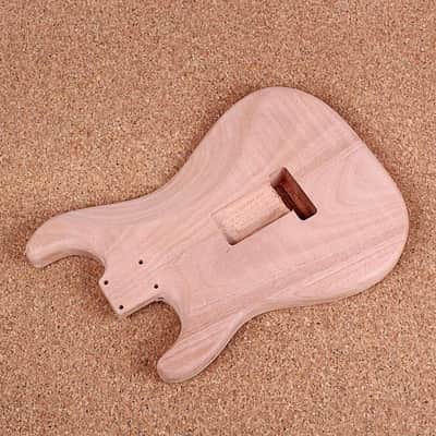 Unfinished Electric Guitar Body for Fender Stratocaster ST Guitar DIY Accessory Red Walnut Wood image 2