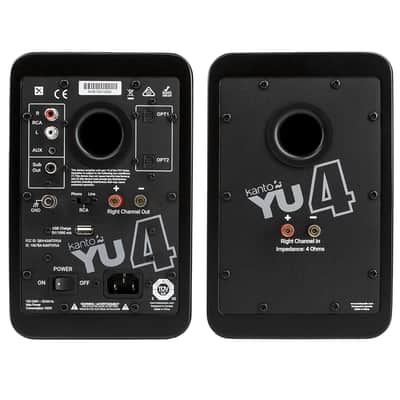 Kanto: YU4 Powered Bookshelf Speakers - Matte Black (YU4MB) (Open Box Special) image 2
