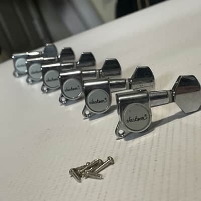 2000's Jackson RR3 Dinky Guitar Chrome Jin Ho Korea Tuners Tuning Pegs 6 In Line image 2