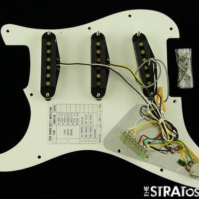 USED Fender MIM Standard Strat LOADED PICKGUARD Guitar Parts White image 2