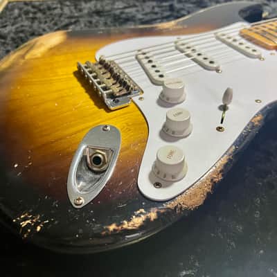 Fender Custom Shop 70th Anniversary 1954 Stratocaster Heavy Relic Limited Edition 2024 - Wide fade 2-color sunburst image 15