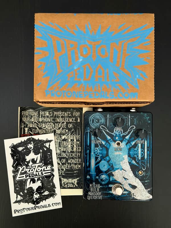 Pro Tone Pedals Misha Bulb Mansoor Overdrive (Autographed) - Limited Edition 2013 - Blue image 1