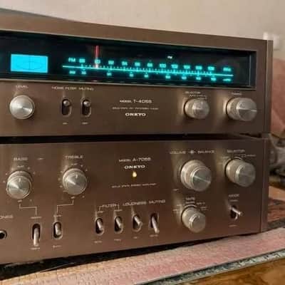 Onkyo A-7055 + T-4055 Rare Vintage Mint Amplifier Tuner Set Serviced Warranty image 4