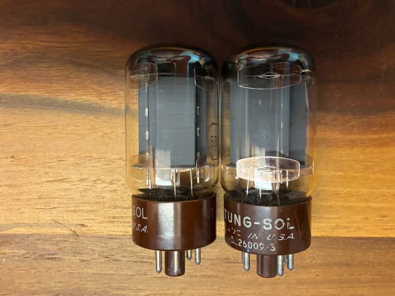 Matched Pair Tung Sol JAN 5881 6L6WGB tubes test NOS image 1