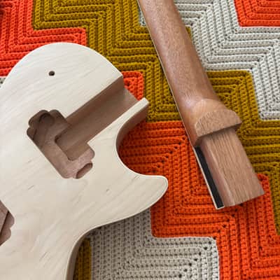 Solid Body Guitar Kit - Maple Cap Mahogany Body and Neck! - image 8