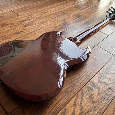Vintage 1970s Greco SS 600 SG Electric Guitar Oxblood 'Gneco' Maxon Pickups MIJ Japan Matsumoku image 12