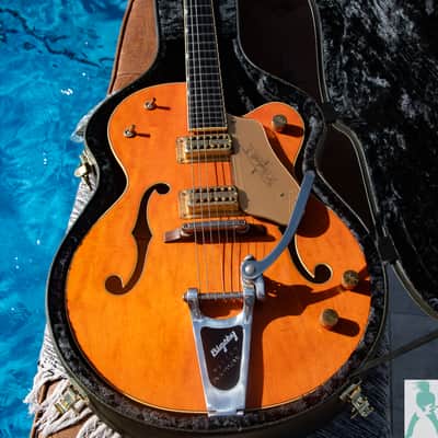 2006 Gretsch G6120-1960 Nashville Reissue - w Original Bigsby - Western Orange - Made in Japan image 12