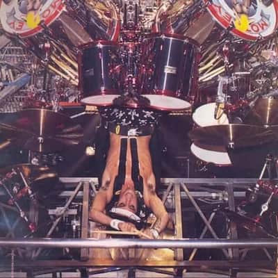Tommy Lee's Motley Crue "Girls, Girls, Girls" Tour Pearl Free Floating Snare Drum. SIGNED! image 8