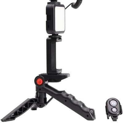 Savage Mobile Vlogging Kit with Microphone, LED Light, Phone Holder and Handheld/Tabletop Adaptable Stand for Vloggers and Youtubers image 1