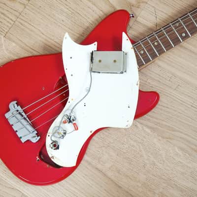 1966 Kalamazoo Bass KB-1 Vintage Short Scale Bass Guitar Cardinal Red EB-0 w/ohc image 17