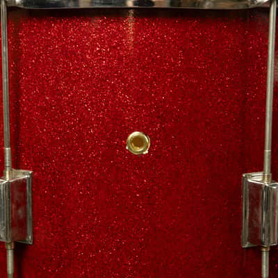 Vintage Kent Red Sparkle 14x22 9x13 and 13x14 Drum Set image 5