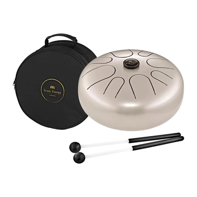 Meinl Percussion STF4PG 12" Steel Tongue Drum w/Case and Mallets, Pearl Grey image 1
