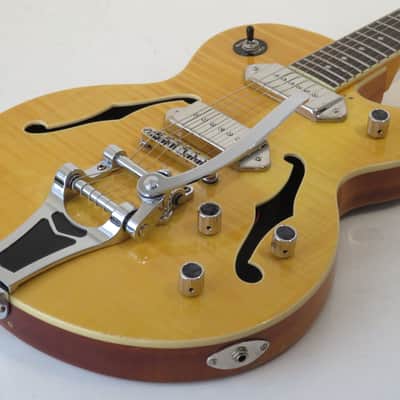 2013 Epiphone Wildkat Antique Natural Semi Hollow Electric Guitar image 9