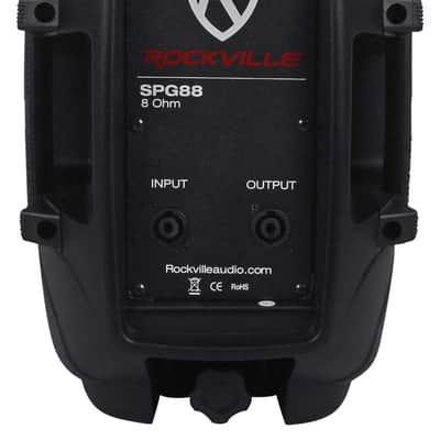 2) Rockville SPG88 8“ Passive 800W DJ PA Speakers ABS Lightweight Cabinet 8 Ohm image 4