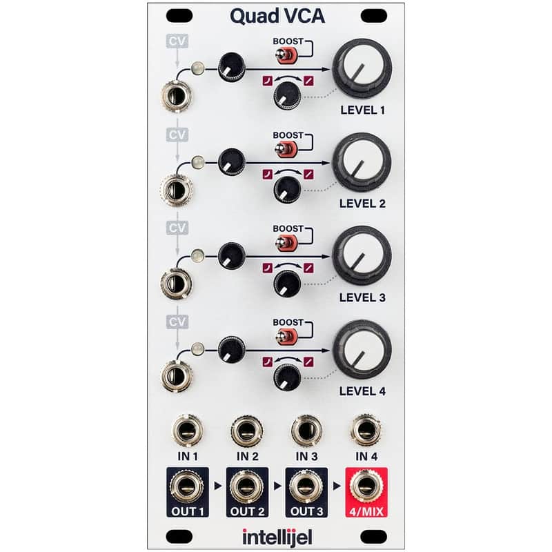 Intellijel Quad VCA Eurorack Synth Module 2017 - Present - White