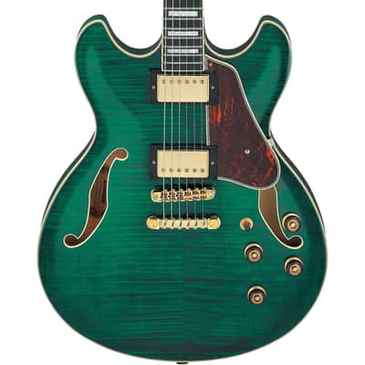 Ibanez AS93FM Artcore Expressionist Transparent Moss Green image 2