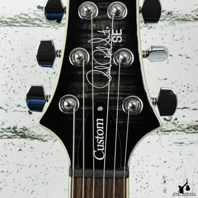 PRS SE Custom 24 Semi-Hollow Piezo Charcoal Burst w/ bag (#6521) image 6