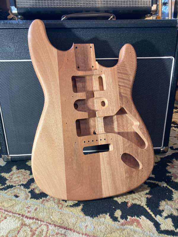 Unknown Double Cut S- Style Replacement Body - Unfinished Natural image 1