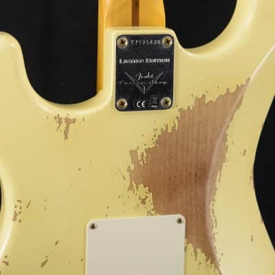 Mint Fender Custom Shop '69 Stratocaster Heavy Relic - Aged Vintage White image 8