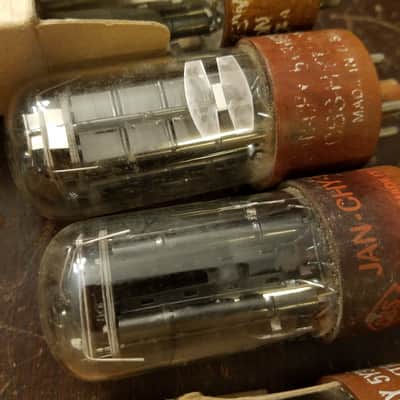 CBS ONE (1) JAN-CHY-5Y3WGTA rectifier tNOS AT1000 TESTED Vacuum Tube brown base balanced premium triple mica rugged 5Y3 military 1956-1958 image 4