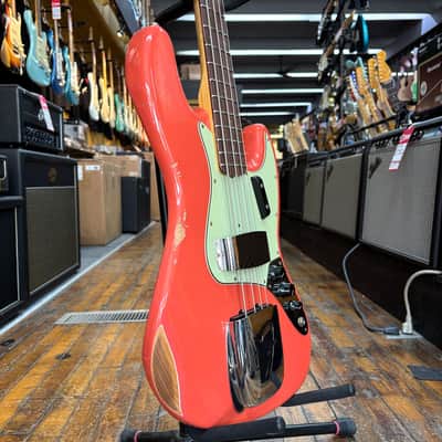 Fender Custom Shop Limited Edition 1964 Jazz Bass Relic Aged Tahitian Coral w/Hard Case image 2
