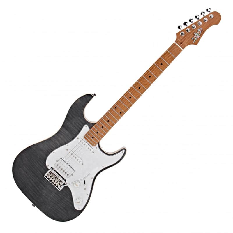 Jet JS-450 TBK 450 Series Basswood Flamed Maple Top Body Canadian Roasted Maple Neck 6-String Electric Guitar image 1