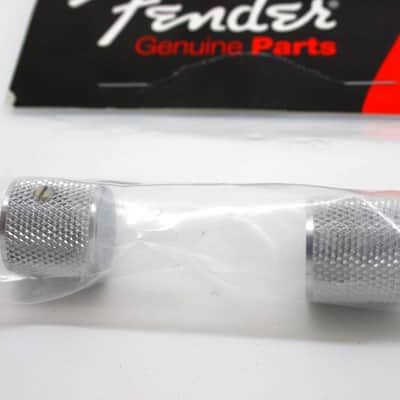 GENUINE FENDER BARREL CHROME DOME KNOBS FOR TELECASTER PRECISION BASS 0991366000 image 2