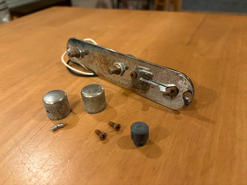 Real Life Relics Aged Nickel Telecaster® Control Plate with Knobs (Pre-Wired Harness)    [BA7] image 1