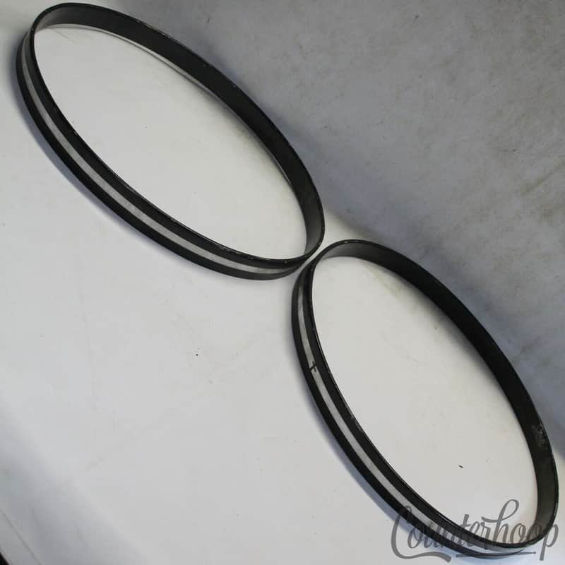 *Slingerland 22" COW Wood Hoops Set 2x Chrome Over 1-Ply Maple Vintage 70s USA* image 1