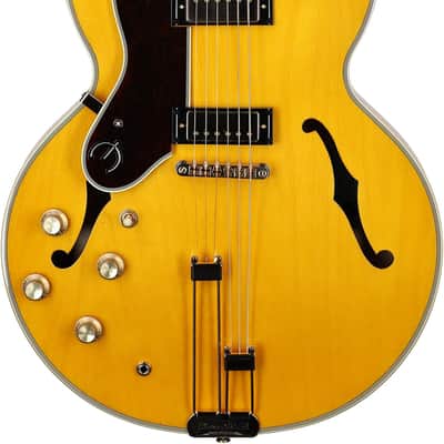 Epiphone Sheraton Semi-Hollow Body Electric Guitar, Left-Handed (with Gig Bag), Natural image 3