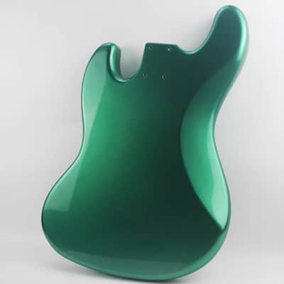 Metallic Green Alder Wood Jazz Bass Style Body image 2