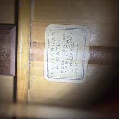 1960 Antonio Mateu Ramis No. 215 Flamenco/Classical Guitar – ( Spain) image 15