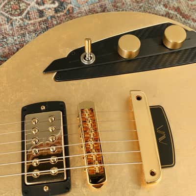 AVA Guitars - Style 1 - 2024 - Gold Leaf / Black Carbon Fiber. TV Jones Filtertrons. NEW, (Authorized Dealer) image 5