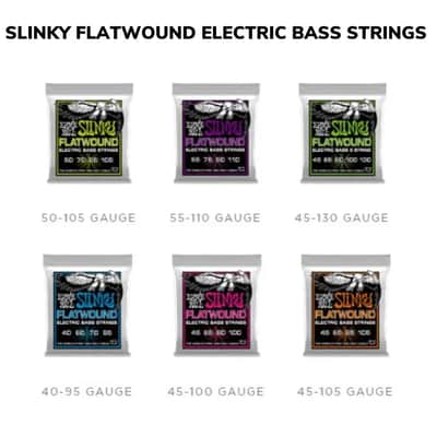 Short Scale Bass Strings Ernie Ball POWER SLINKY Flatwound 50-110 Electric 2817 image 6