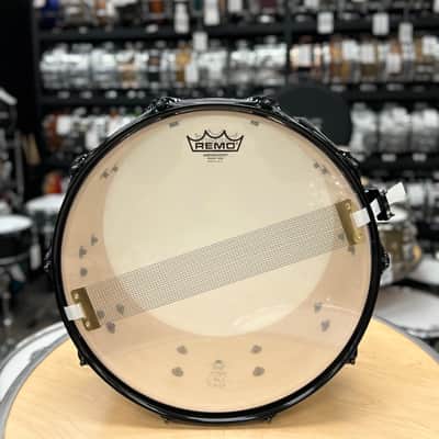 Pork Pie 7x14" Maple/Bubinga Snare Drum (Bubinga Hi-Gloss with Black Hardware) image 8