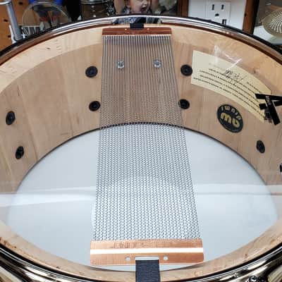 awdrums Custom Shop 6.5”x14” Finger Jointed STAVE Snare Drum 2025 - Cherry Wood with Wenge & Maple Inlays VIDEO !!! image 13