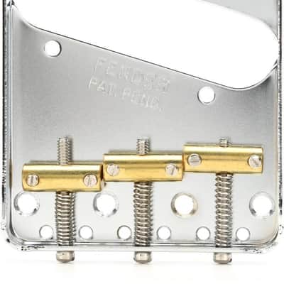 Fender 3-saddle American Vintage Telecaster Bridge Assembly - Chrome image 1